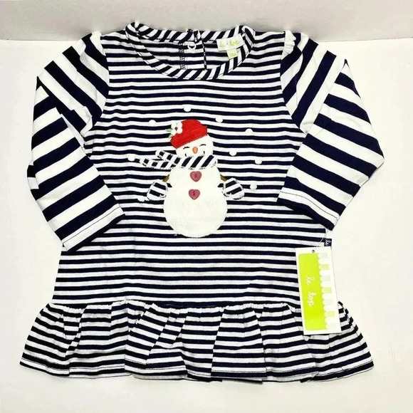 Le Top Boutique Toddler Girls Snowman Holiday Top & Pants Outfit Set Sz 24M NWT - Picture 5 of 9
